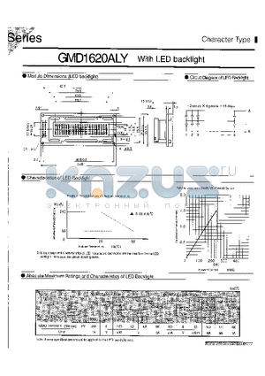GMD1620ALY datasheet - GMD1620ALY WITH LED BACKLIGHT