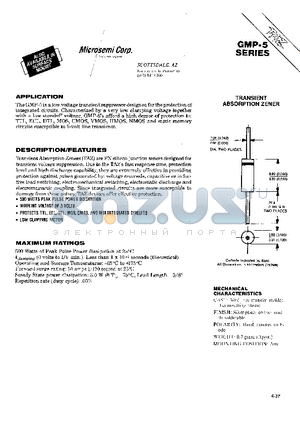 GMP-5B datasheet - TRANSIENT ABSORPTION ZENER