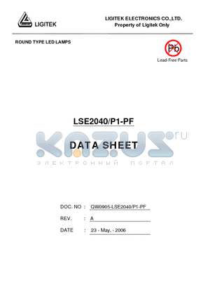 LSE2040-P1-PF datasheet - ROUND TYPE LED LAMPS