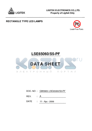 LSE65060/S5-PF datasheet - RECTANGLE TYPE LED LAMPS