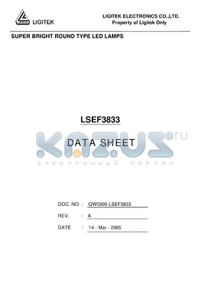 LSEF3833 datasheet - SUPER BRIGHT ROUND TYPE LED LAMPS