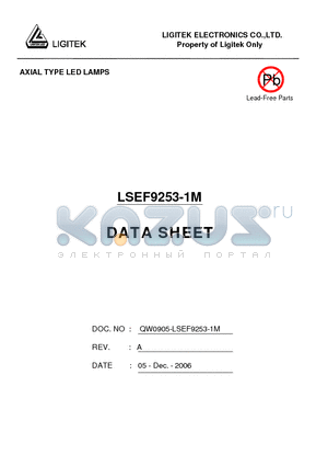 LSEF9253-1M datasheet - AXIAL TYPE LED LAMPS