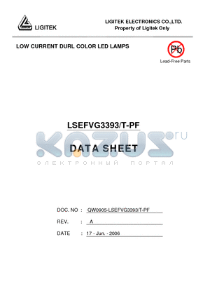 LSEFVG3393-T-PF datasheet - LOW CURRENT DURL COLOR LED LAMPS