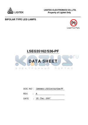 LSEG35162/S36-PF datasheet - BIPOLAR TYPE LED LAMPS