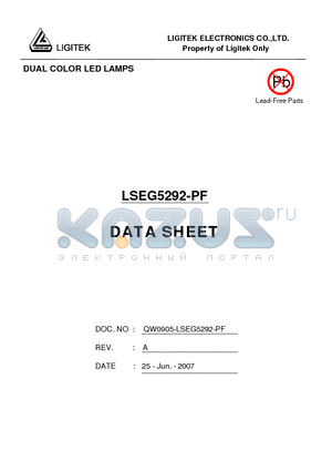 LSEG5292-PF datasheet - DUAL COLOR LED LAMPS