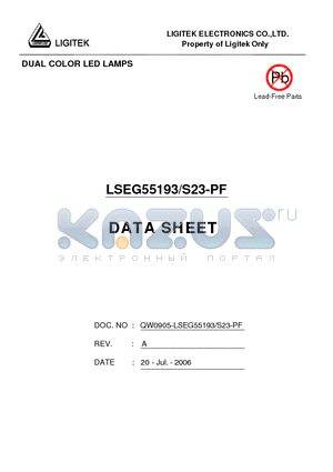 LSEG55193/S23-PF datasheet - DUAL COLOR LED LAMPS
