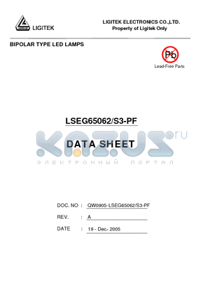 LSEG65062/S3-PF datasheet - BIPOLAR TYPE LED LAMPS