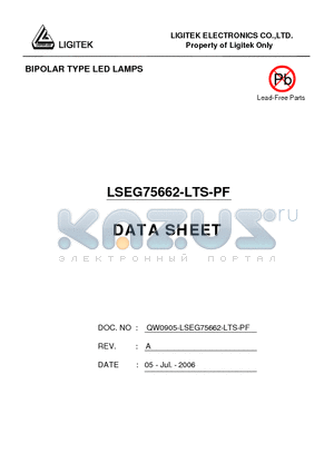 LSEG75662-LTS-PF datasheet - BIPOLAR TYPE LED LAMPS