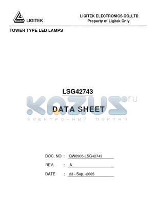 LSG42743 datasheet - TOWER TYPE LED LAMPS