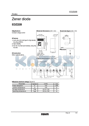 EDZ22B datasheet - Zener diode