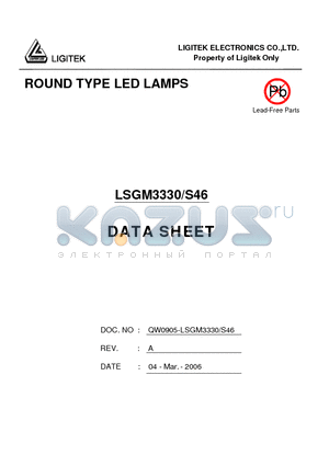 LSGM3330/S46 datasheet - ROUND TYPE LED LAMPS