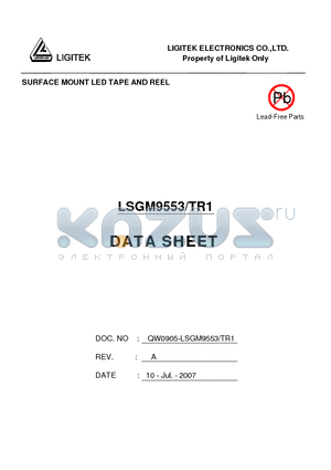 LSGM9553-TR1 datasheet - SURFACE MOUNT LED TAPE AND REEL