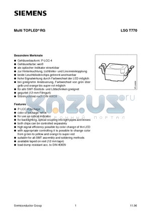 LSGT770 datasheet - Multi TOPLEDRG