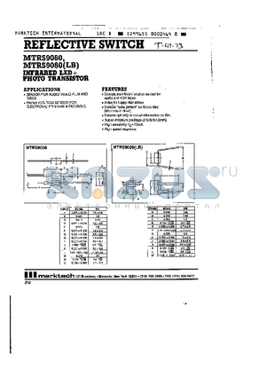 MTRS9080 datasheet - REFLECTIVE SWITCH