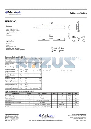 MTRS8307L datasheet - Reflective Switch