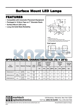 MTSM3302AZ-UY datasheet - Z−Bend SMT LED