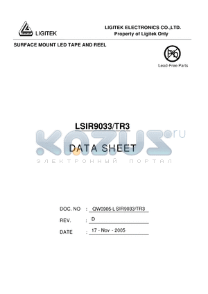 LSIR9033/TR3 datasheet - SURFACE MOUNT LED TAPE AND REEL