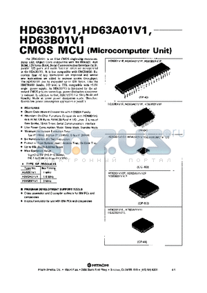 HD63A01V1CP datasheet - CMOS MCU
