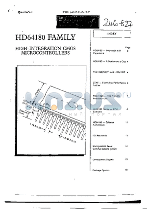 HD64180R1P6 datasheet - HIGH INTEGRATION CMOS MICROCONTROLLERS