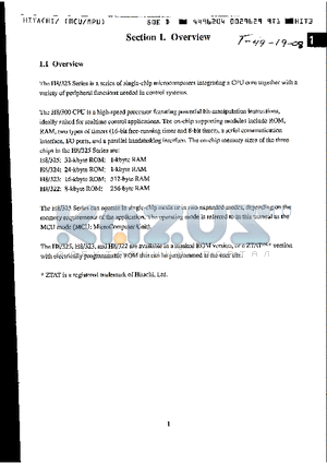 HD6413258P datasheet - Single-Chip Microcomputers