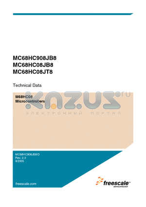 MC68HC908JB8 datasheet - M68HC08 Microcontrollers