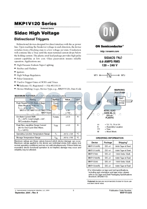 MKP1V120 datasheet - Sidac High Voltage
