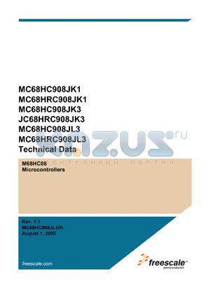 MC68HC908JK3CP datasheet - M68HC08 Microcontrollers