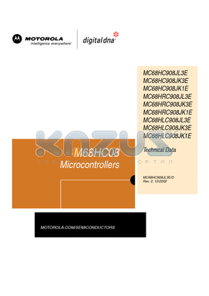 MC68HC908JL3ECDW datasheet - Microcontrollers