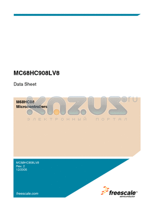 MC68HC908LV8CPBE datasheet - Microcontrollers