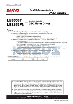 LB8653FN datasheet - DSC Motor Driver