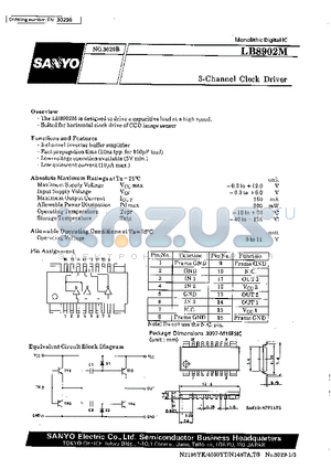 LB8902M datasheet - 3-Channel Clock Driver