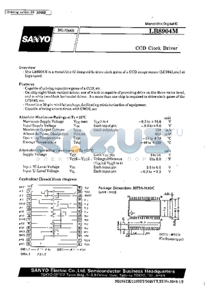 LB8904 datasheet - CCD Clock Driver