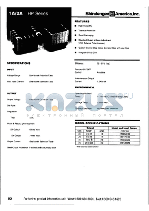 HPH12001M datasheet - High Reliability