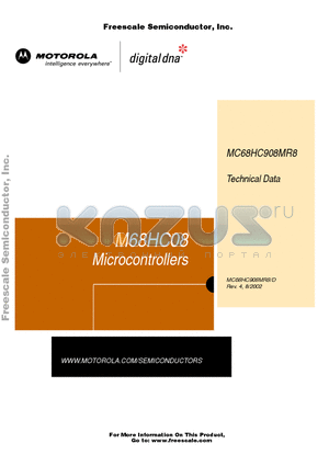 MC68HC908MR8VDW datasheet - Microcontrollers