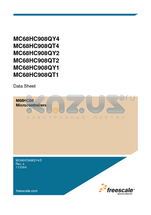 MC68HC908QT4 datasheet - M68HC08 Microcontrollers