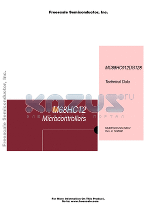 MC68HC912DG128 datasheet - M68HC12 Microcontrollers