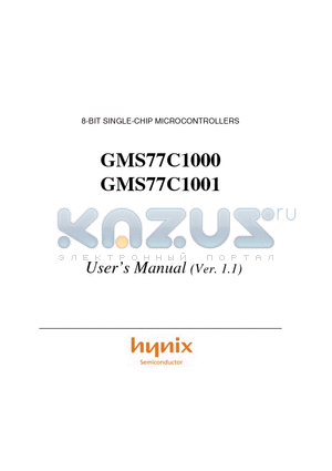 GMS77C1000 datasheet - 8-BIT SINGLE-CHIP MICROCONTROLLERS