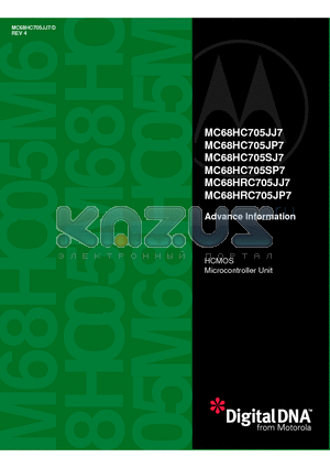 MC68HRC705JJ7 datasheet - HCMOS Microcontroller Unit