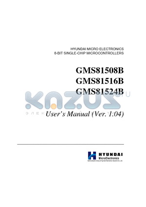 GMS81508BQ datasheet - HYUNDAI MICRO ELECTRONICS 8-BIT SINGLE-CHIP MICROCONTROLLERS