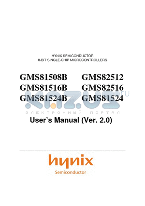 GMS81516BTK datasheet - 8-BIT SINGLE-CHIP MICROCONTROLLERS
