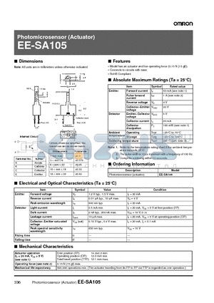EE-SA105 datasheet - Photomicrosensor (Actuator)