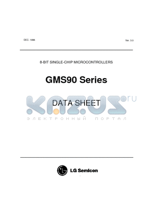 GMS90C31 datasheet - 8-BIT SINGLE-CHIP MICROCONTROLLERS