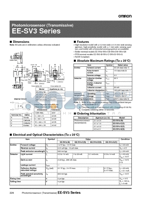 EE-SV3-B datasheet - Photomicrosensor (Transmissive)