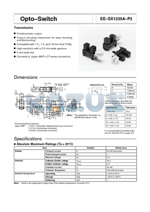 EE-SX1235A-P2 datasheet - Opto-Switch