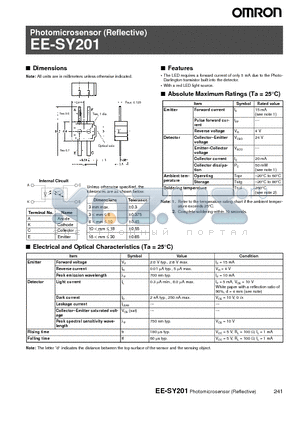 EE-SY201 datasheet - Photomicrosensor (Reflective)