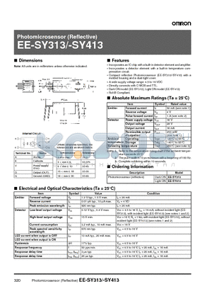 EE-SY413 datasheet - Photomicrosensor (Reflective)