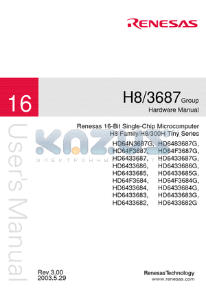 HD6433683G datasheet - Renesas 16-Bit Single-Chip Microcomputer H8 Family/H8/300H Tiny Series