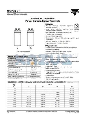 MAL210617154E3 datasheet - Aluminum Capacitors Power Eurodin Screw Terminals