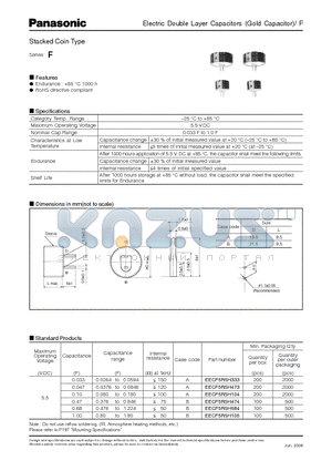 EECF5R5H333_08 datasheet - Electric Double Layer Capacitors (Gold Capacitor)/ F