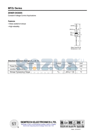 MTZJ12A datasheet - ZENER DIODES